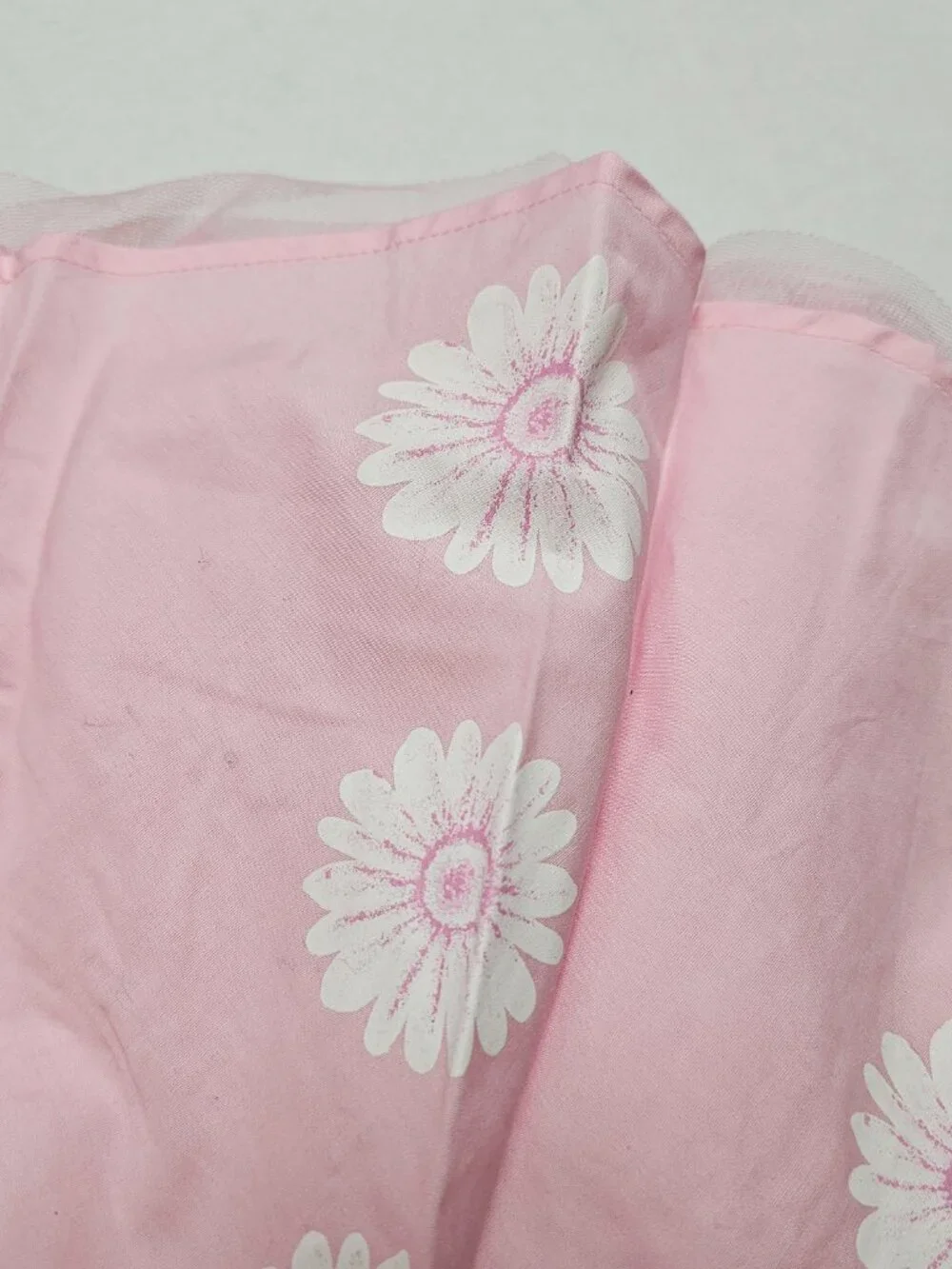 The Childrens Place Girls Pink Skirt Flare Tulle Under Sequins Flowers 3D Size 5